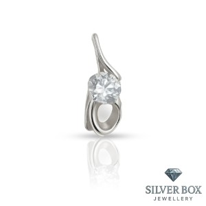 Сребърна висулка с кръгъл циркон SB184135