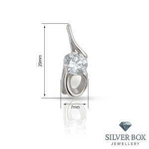 Сребърна висулка с кръгъл циркон SB184135