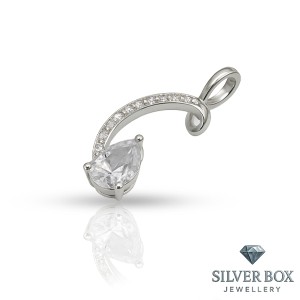 Сребърна висулка с голям циркон SB186601