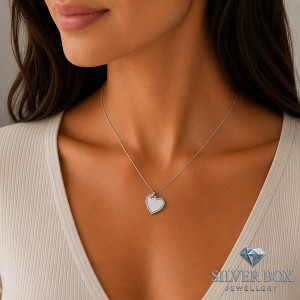 Сребърна висулка "Crystal Heart" с циркони SV524