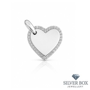 Сребърна висулка "Crystal Heart" с циркони SV524