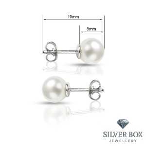 Сребърни обеци с перли SB115491